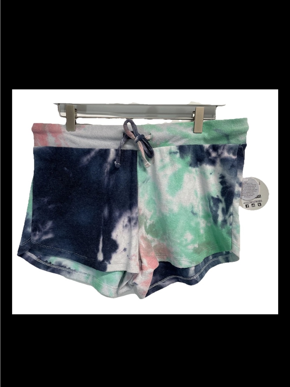 Jolie & Joy Tie Dye Terry Shorts Casual Lounge Drawstring Juniors NEW S, M, L